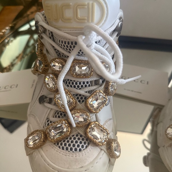 Embellished White Sneakers - Picture 7 of 16